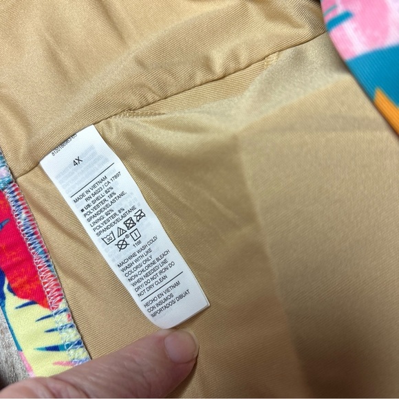 Old Navy Women’s Scoop Bikini Swim Top Orange Blue Size 4X NWT! - Picture 5 of 15